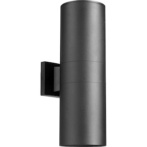 Cylinder - 2 Light Outdoor Wall Lantern in Quorum Home Collection style - 5.75 inches wide by 17.25 inches high - 471567