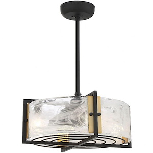 Hayward - 24W 4 Led Fan D&#39;Lier In Modern Style-37.36 Inches Tall And 23 Inches Wide