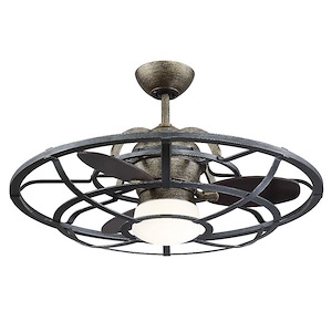 18W 1 LED Fandelier-Transitional Style with Farmhouse and Industrial Inspirations-12.12 inches tall by 30 inches wide