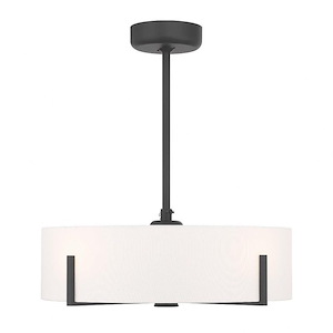 Mansell - 24W 4 LED Fan D&#39;Lier-10 Inch Tall and 26 Inch Wide