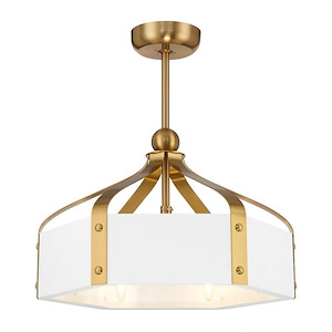 Sheffield - 36W 6 LED Fan D&#39;Lier In Modern Style-27.75 Inches Tall and 26 Inches Wide