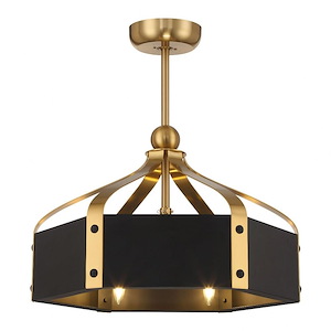 Sheffield - 36W 6 LED Fan D&#39;Lier In Modern Style-27.75 Inches Tall and 26 Inches Wide