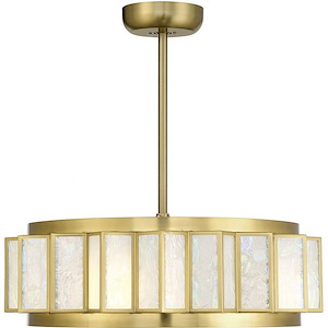 Gideon - 24W 4 LED Fandelier In Modern Style-28 Inches Wide