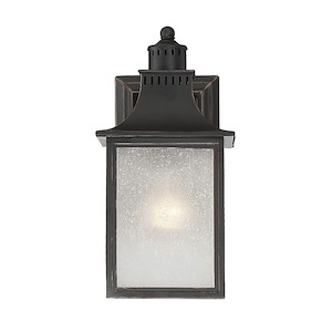 1 Light Outdoor Wall Lantern-Modern Farmhouse Style with Rustic and Transitional Inspirations-11.5 inches tall by 5.5 inches wide
