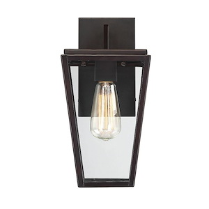 1 Light Outdoor Wall Lantern-Modern Style with Contemporary and Transitional Inspirations-12.75 inches tall by 6.5 inches wide
