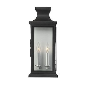 2 Light Outdoor Wall Lantern-Traditional Style with Transitional Inspirations-20 inches tall by 8.24 inches wide
