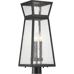 Millford - 3 Light Outdoor Post Lantern In Modern Style-23.25 Inches Tall and 9 Inches Wide