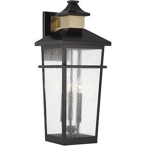 Kingsley - 3 Light Outdoor Wall Lantern In Coastal Style-25.25 Inches Tall and 10 Inches Wide