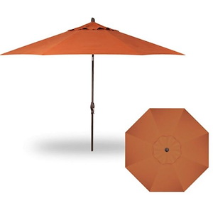 11 Foot Single Wind Vent Round Aluminum Auto Tilt Market Umbrella