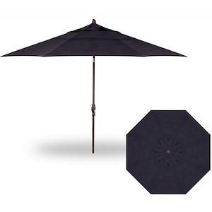 11 Foot Double Wind Vent Round Aluminum Auto Tilt Market Umbrella