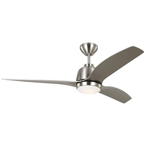 Avila-3 Blade Ceiling Fan with Light Kit In Transitional Style-16.2 Inch Tall and 54 Inch Wide
