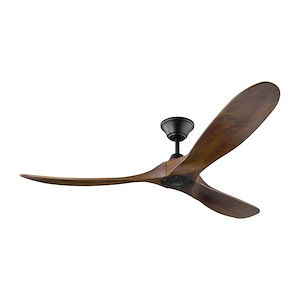 Maverick-3 Blade Ceiling Fan with Handheld Control in Contemporary Style-60 Inch Wide by 11.7 Inch High