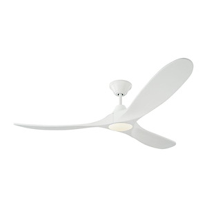 Maverick LED-3 Blade Ceiling Fan with Handheld Control and Includes Light Kit in Modern Style-60 Inch Wide by 13.8 Inch High