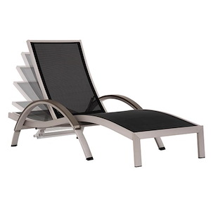 Urban Curved Sun Lounger - Brushed Aluminum - 865439