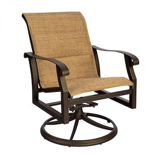Cortland - 35.5 Inch Padded Sling Swivel Rocking Dining Armchair - 1083375