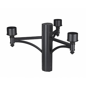 Accessory - 3 Light Outdoor Post with Hardware-15.75 Inches Tall and 22.75 Inches Wide